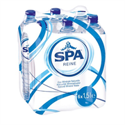 SPA Reine Минеральная природная столовая вода СПА негазированная 1,5л (ПЭТ) 6 бутылок