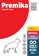 Premika Adult Universal Hipoallergenic Lamb & Turkey (Ягненок + Индейка) 23/11 -