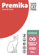 Premika Gourmand Turkey & Shrimp (Индейка + Креветка) 33/14 - 10кг